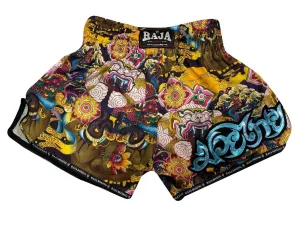 泰拳褲 Muay Thai Shorts:Raja Hanuman Blue Lettering R84