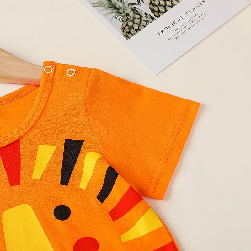 2-piece Lion Pattern T-shirt & Shorts for Baby Boy