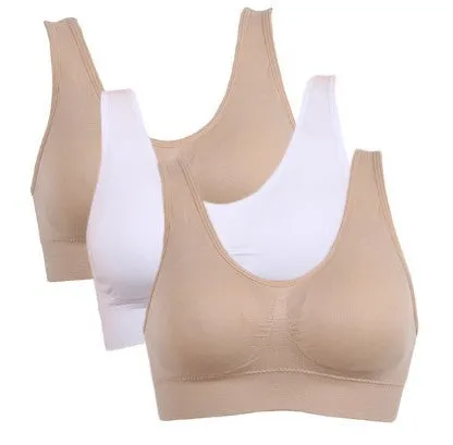 3pcs Set Seamless Push Up Bra