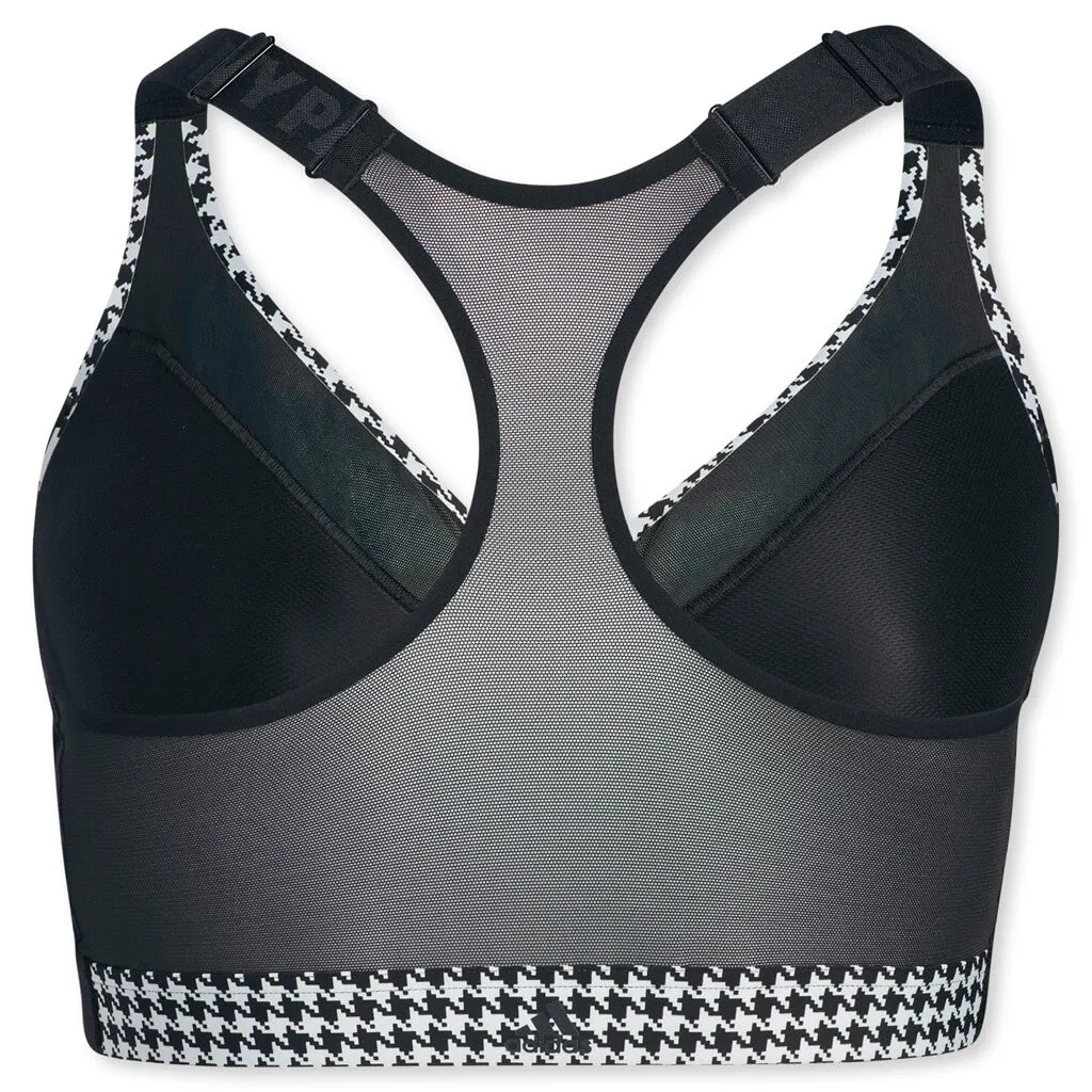 adidas x IVY PARK Women's Plus Size AOP Zip Bra 2.0 - Clear Grey/Black