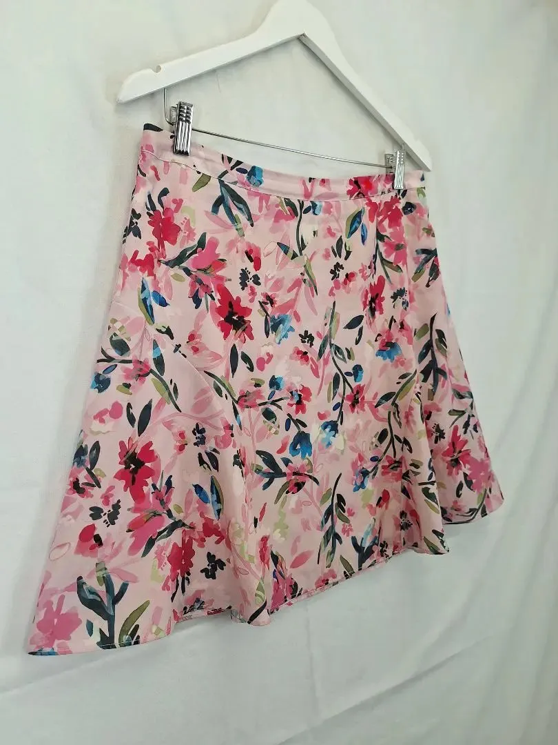 Alannah Hill Feminine Cotton Candy Watercolour Floral Skirt Size 14