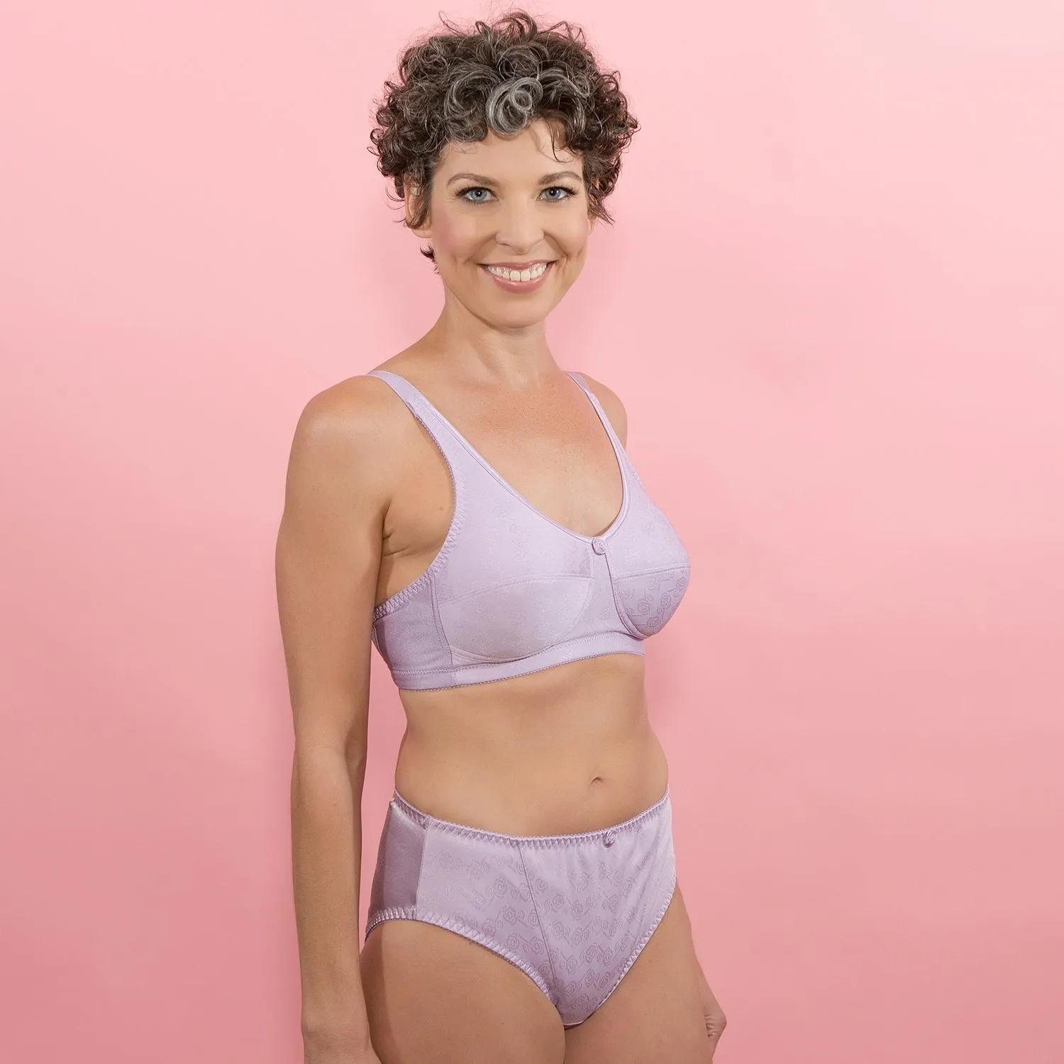 American Breast Care Mastectomy Bra Rose Contour 103 Lilac | Lilac Rose Contour Bra