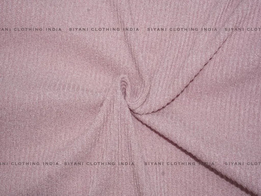 Baby Pink Woven Wool Fabric