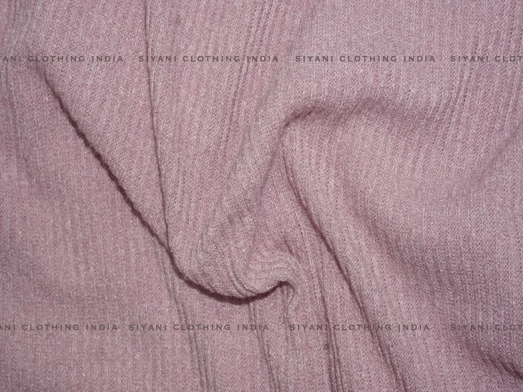 Baby Pink Woven Wool Fabric