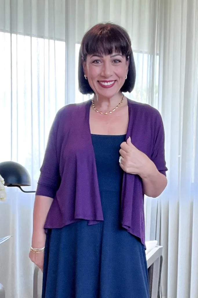 Bamboo Drape Cardi - Plum