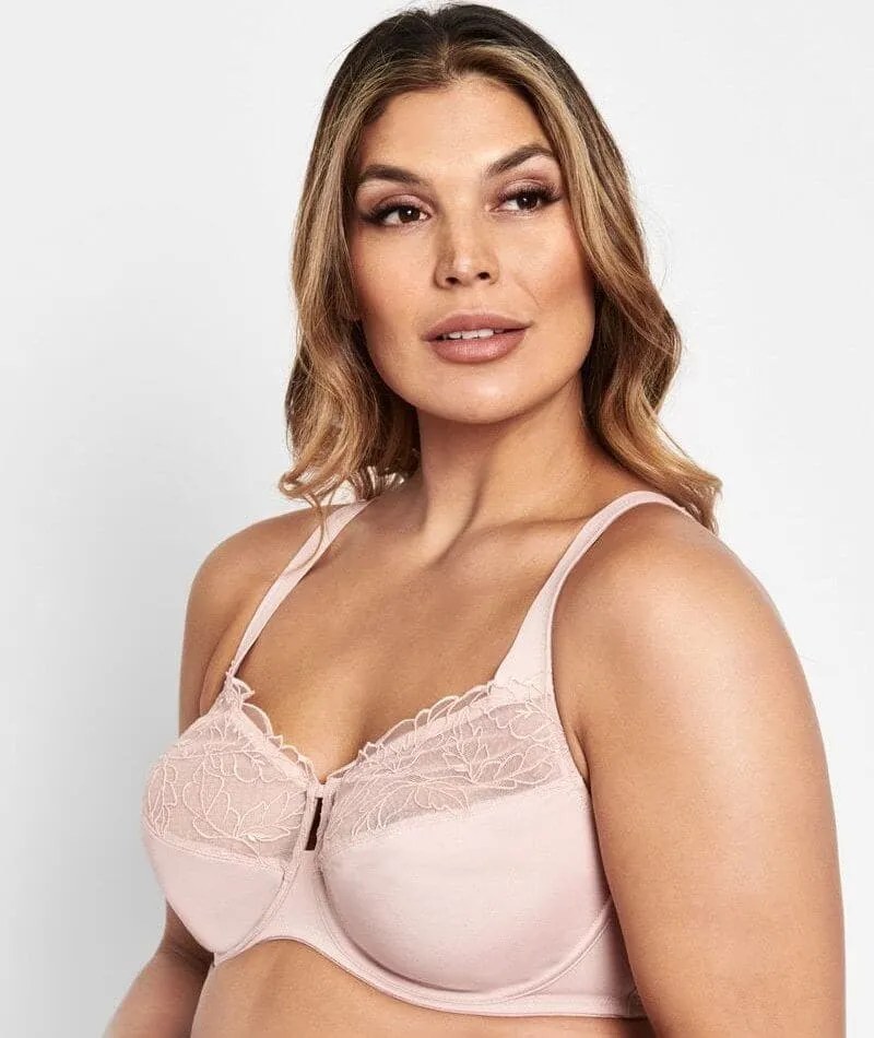 Berlei Luminous Embroidered Minimiser Bra - Nude Lace