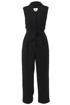 Black Jumpsuit With Bow Belt