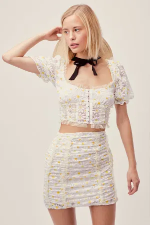 Brulee Daisy Mini Skirt