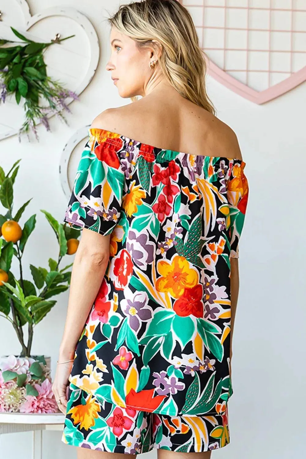 by Nu Label Floral Off-Shoulder Top