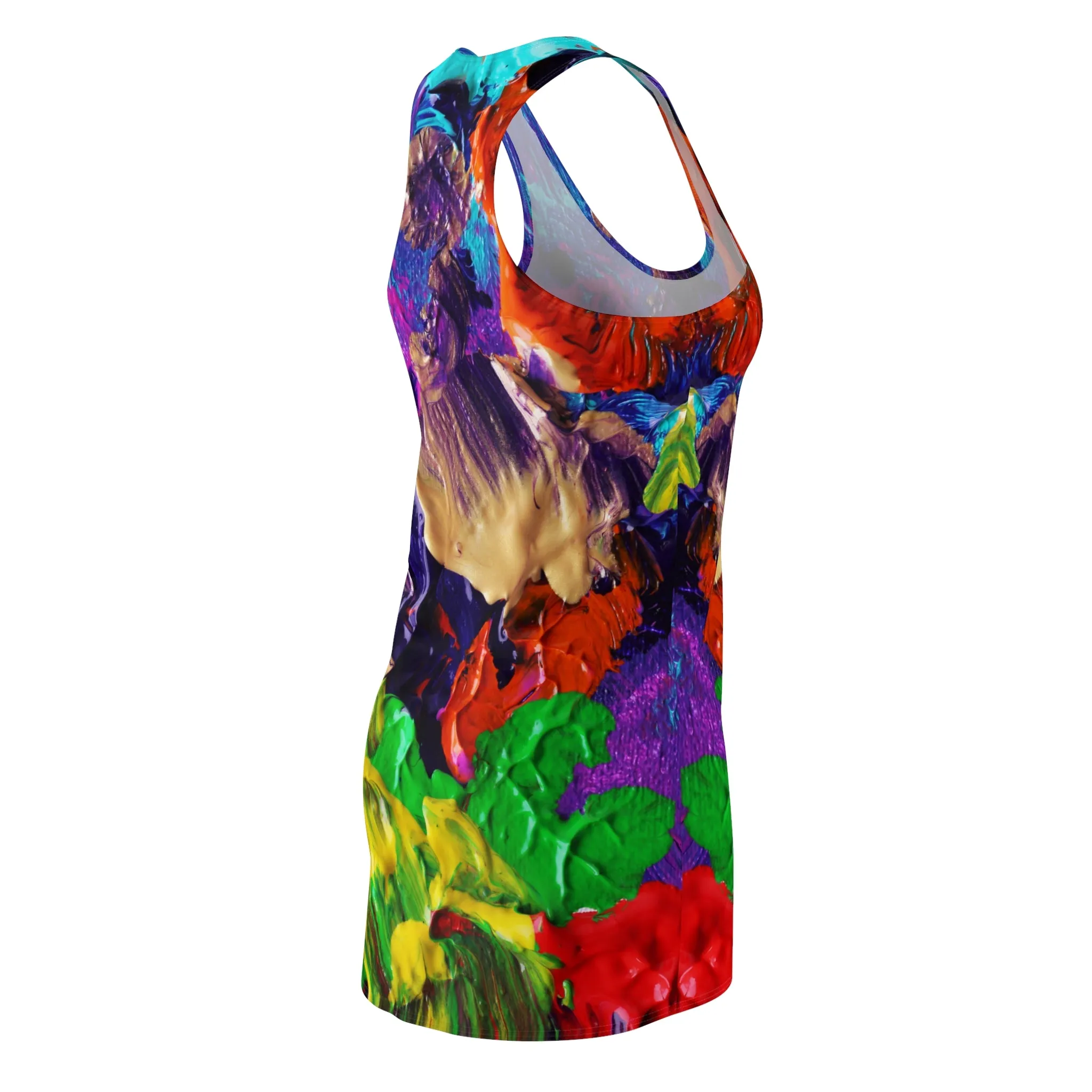 Color Paintings - Inovax Women's Cut & Sew Racerback Dress