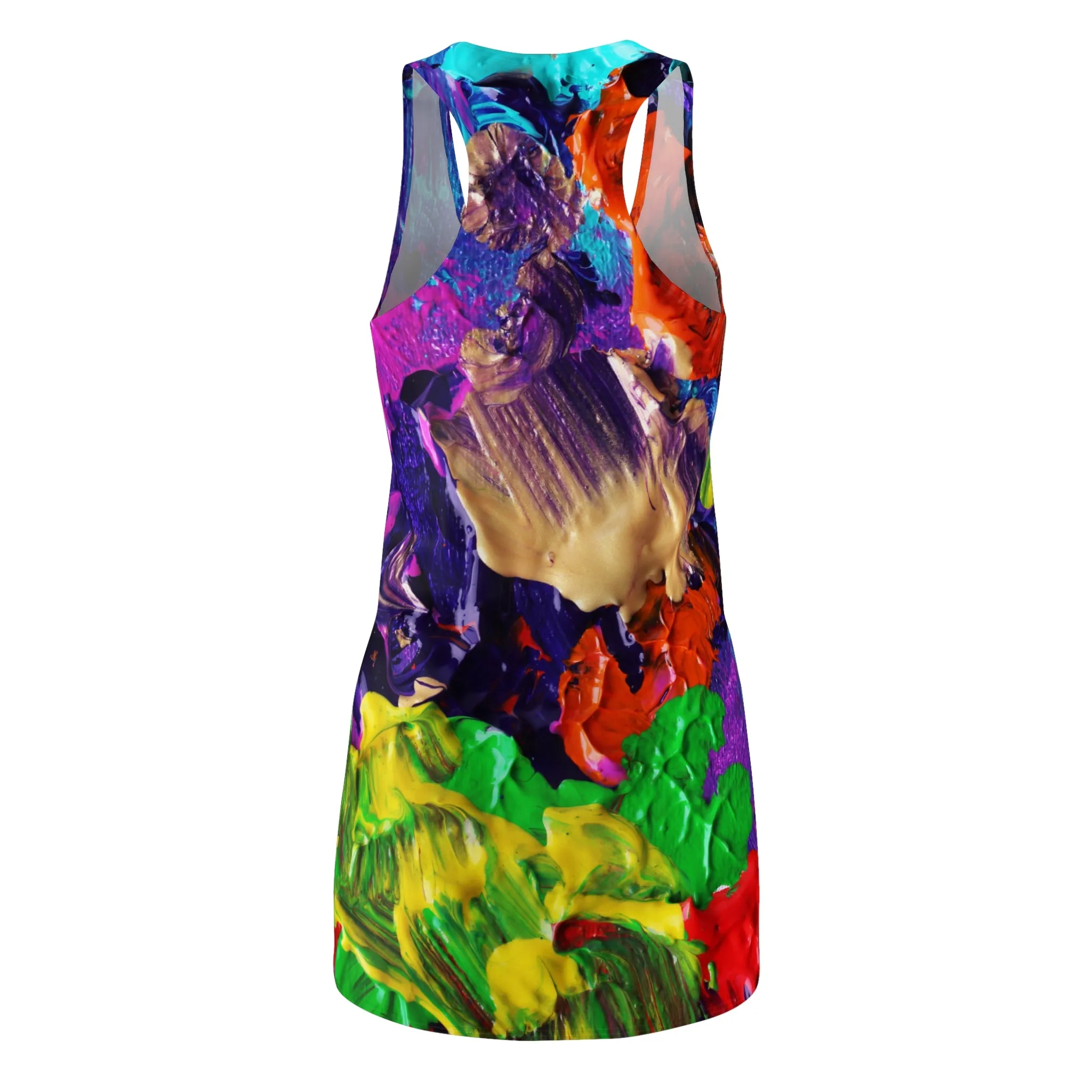 Color Paintings - Inovax Women's Cut & Sew Racerback Dress