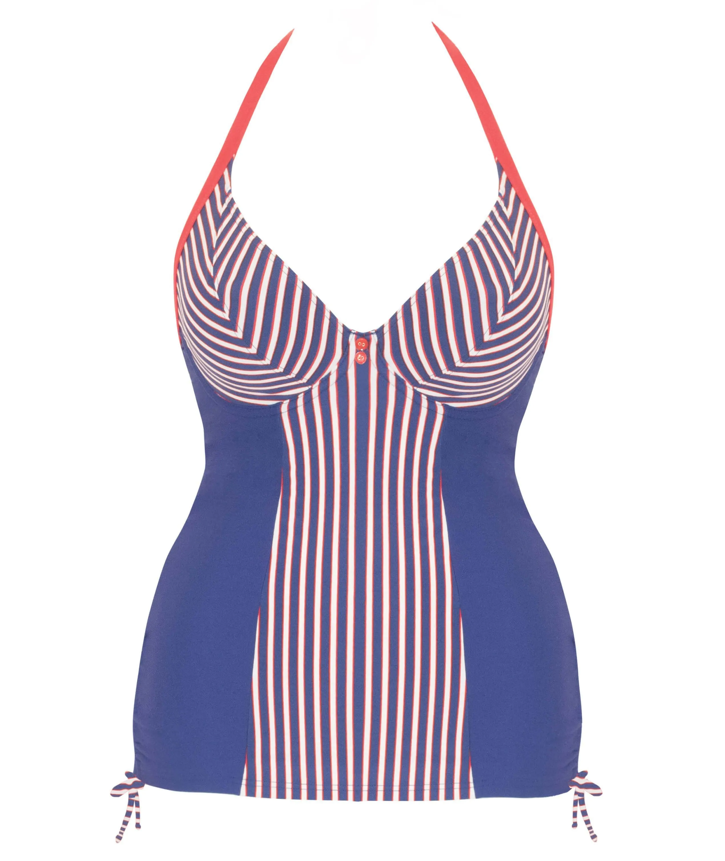 Curvy Kate Ahoy Halterneck Tankini - Nautical Stripe