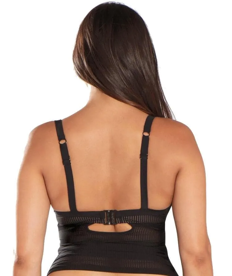 Curvy Kate Onyx Plunge Tankini - Black Stripe