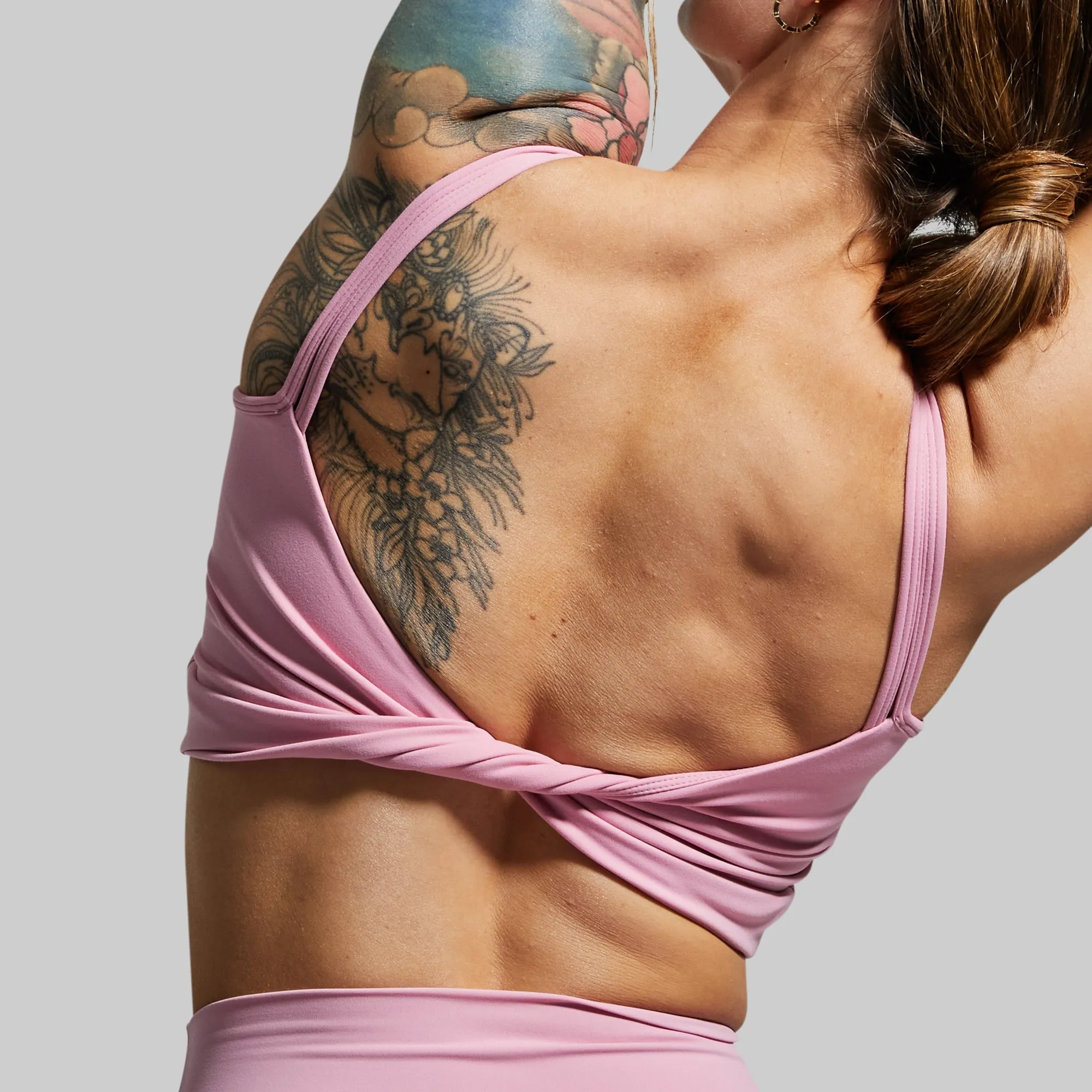 Don't Get It Twisted Sports Bra (Mystic Pink)