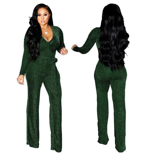 Elegant Glitter Sparkly Jumpsuits For Women