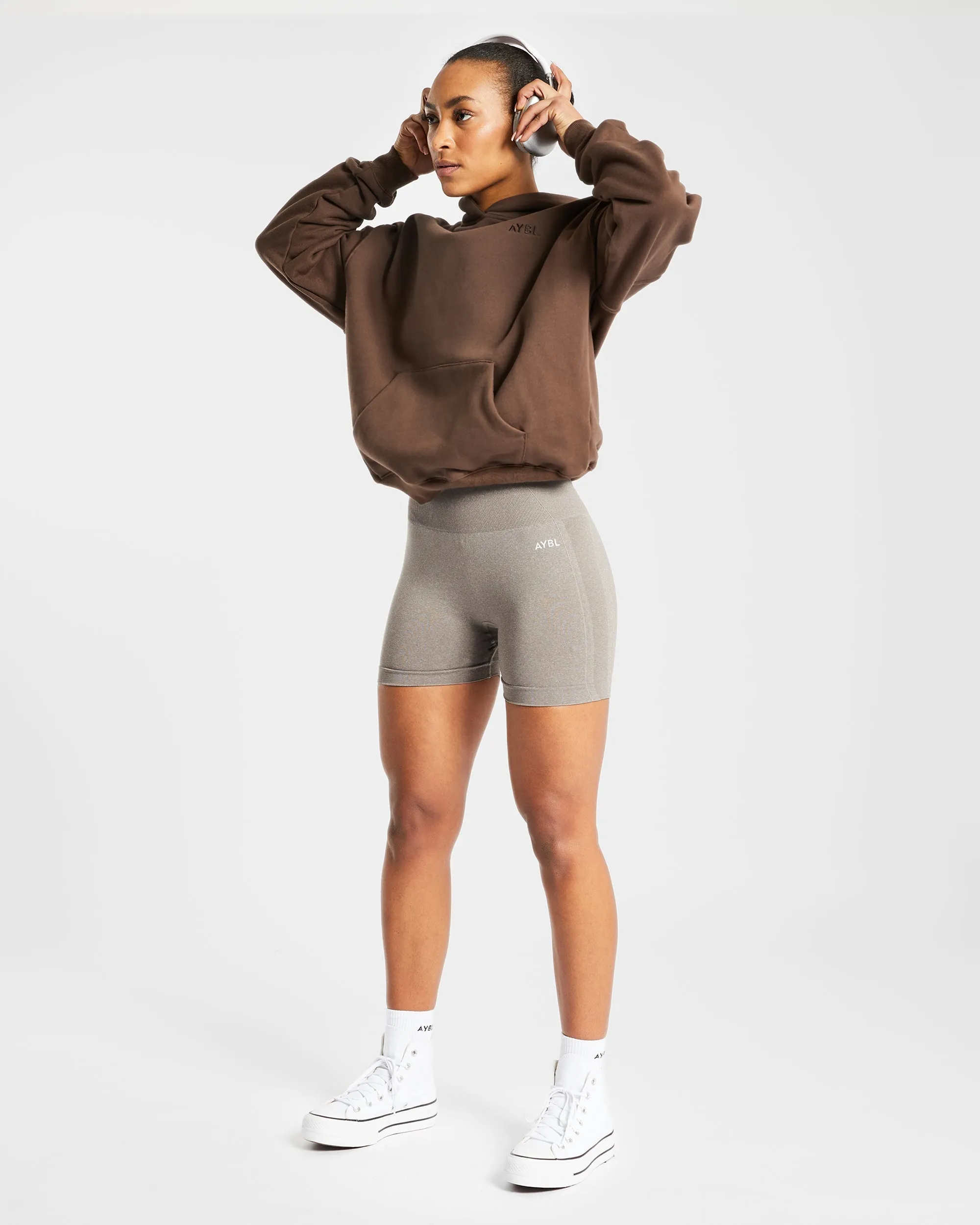 Empower Seamless Shorts - Taupe Marl