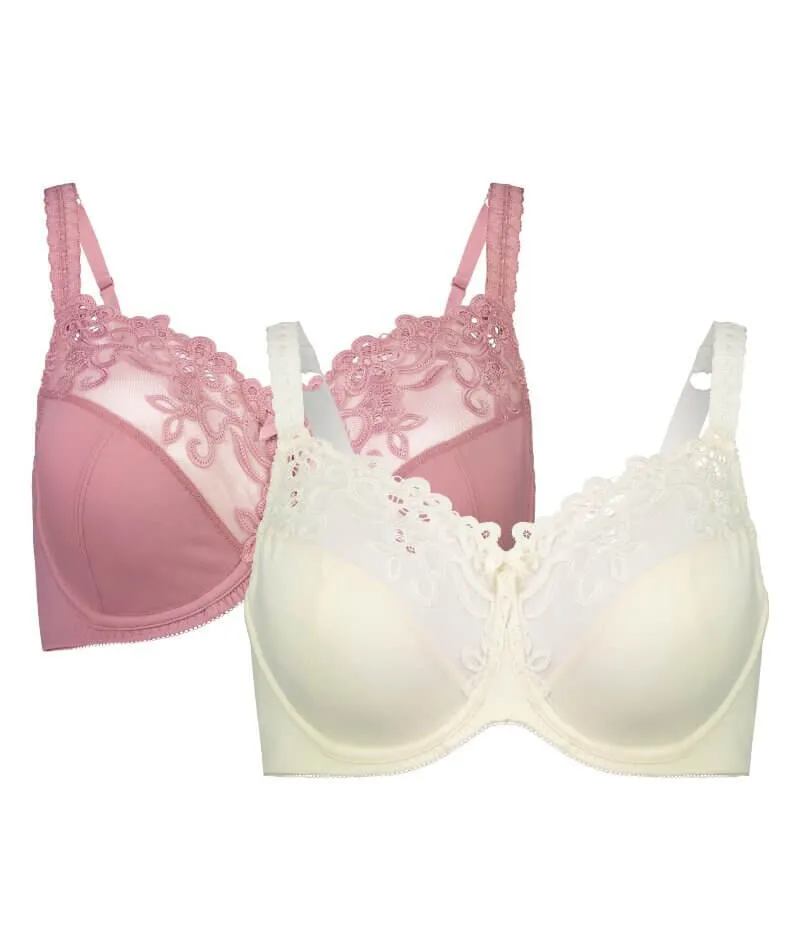 Fayreform Coral Underwire Bra - 2 Pack - Foxglove/Egret