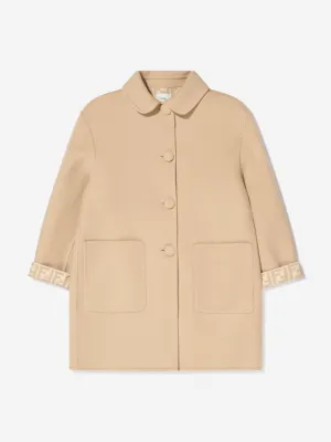 Fendi Girls Logo Print Coat