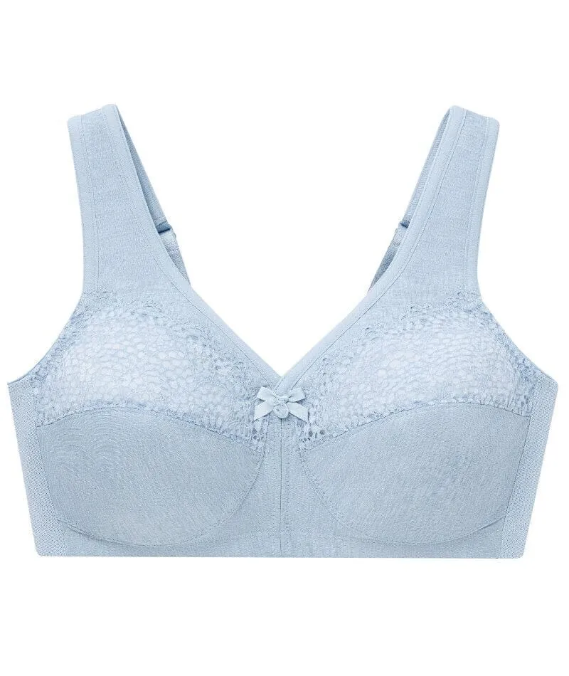 Glamorise Magiclift Moisture Control Wire-Free Bra - Light Blue