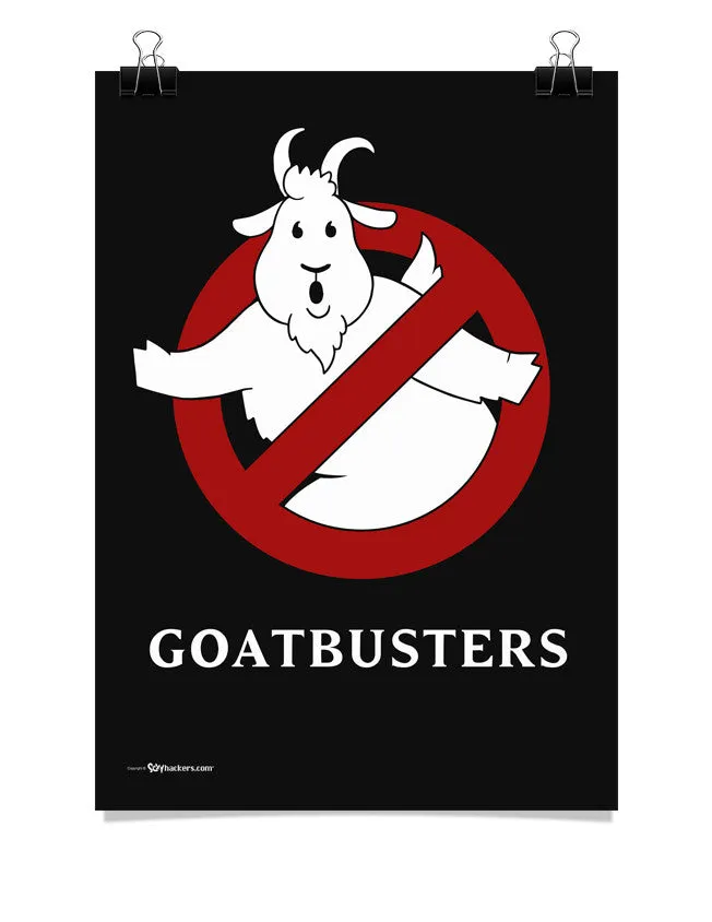 Goatbusters Ghostbusters Logo Parody Poster