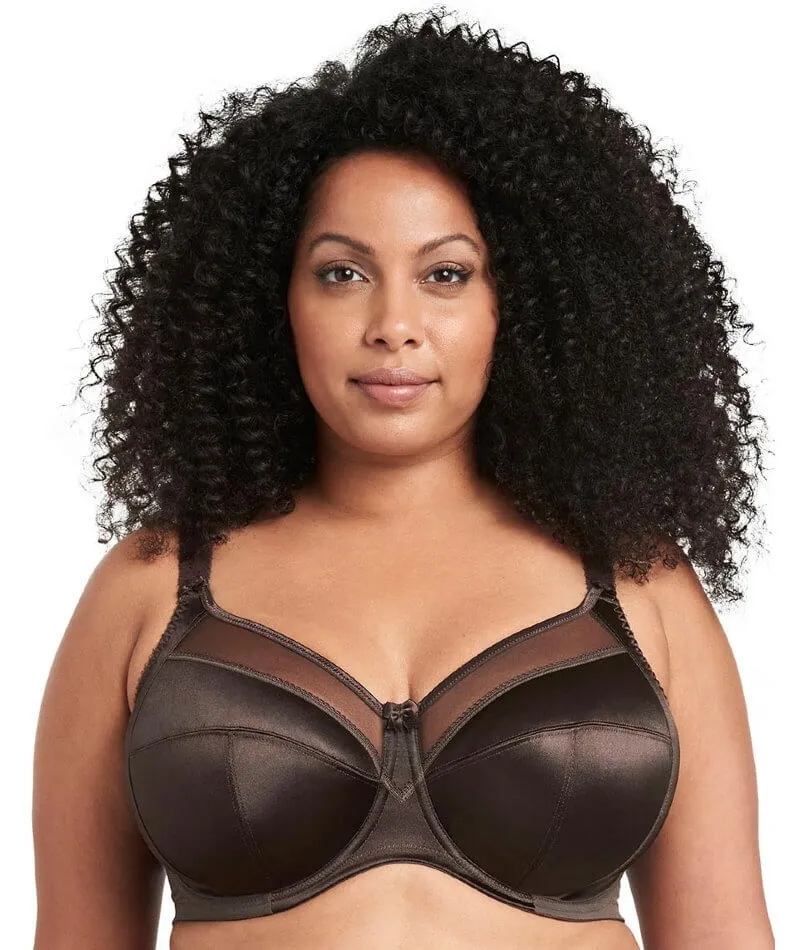 Goddess Keira Underwired Banded Bra - Chocolate