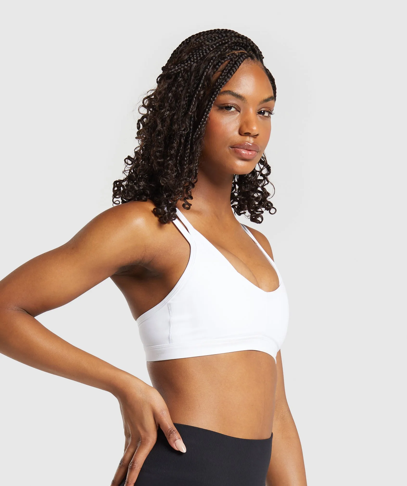 Gymshark Double Up Sports Bra - White