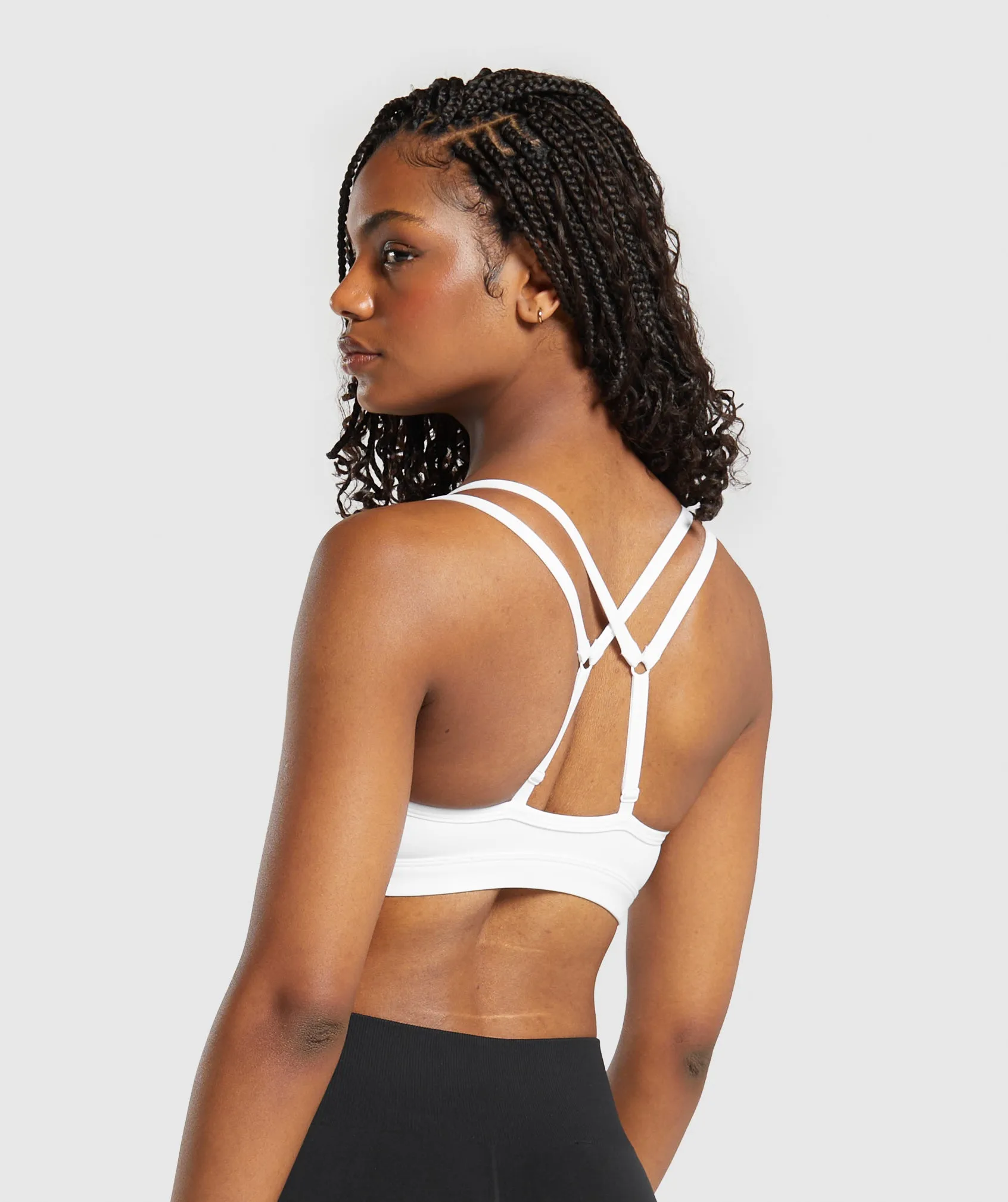 Gymshark Double Up Sports Bra - White