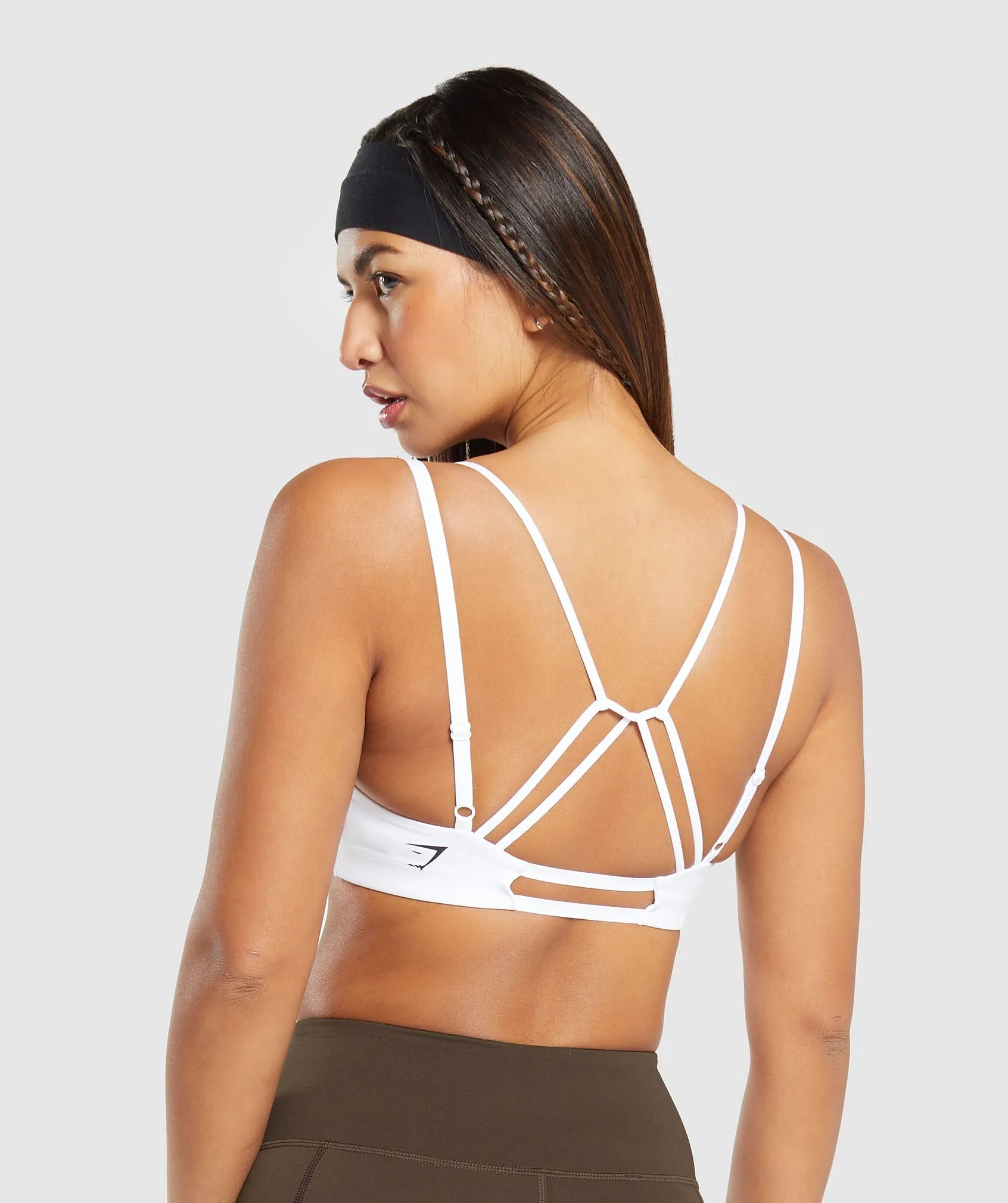 Gymshark Strappy Back Light Support Sports Bra - White