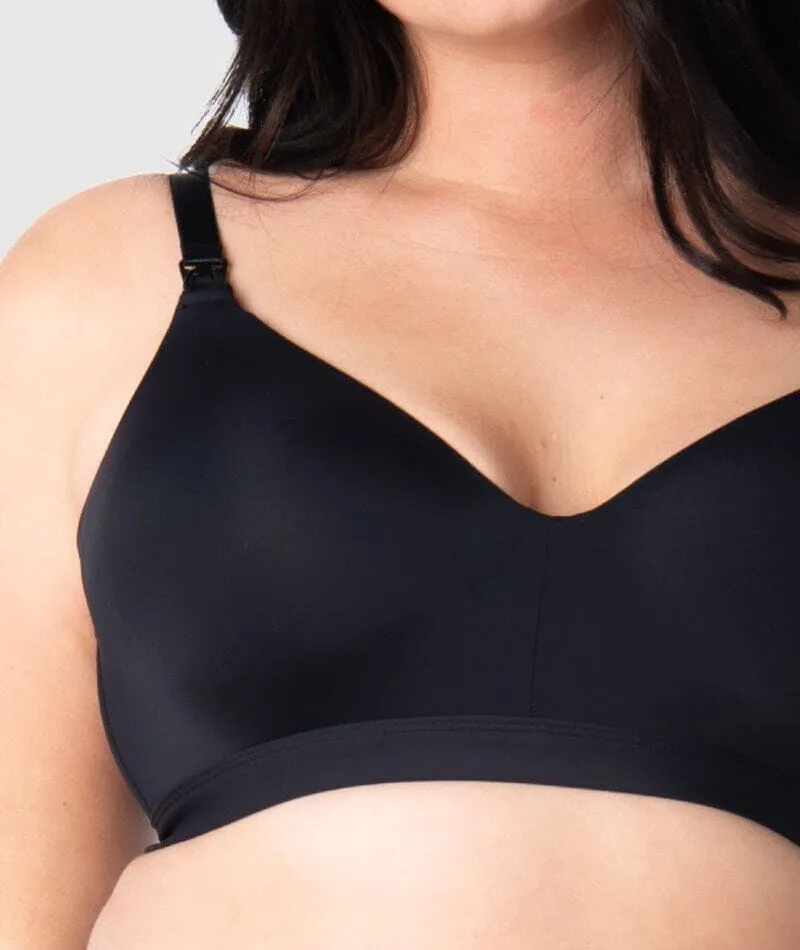 Hotmilk Infinite T-Shirt Wirefree Nursing Bra - Black