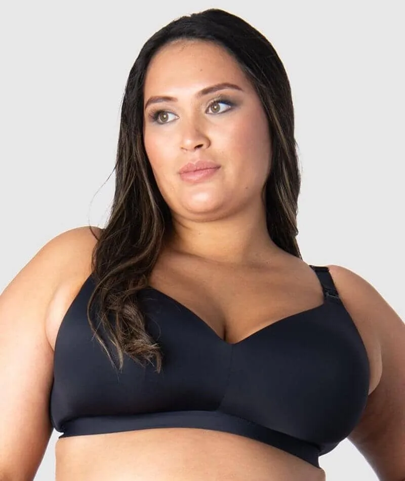 Hotmilk Infinite T-Shirt Wirefree Nursing Bra - Black