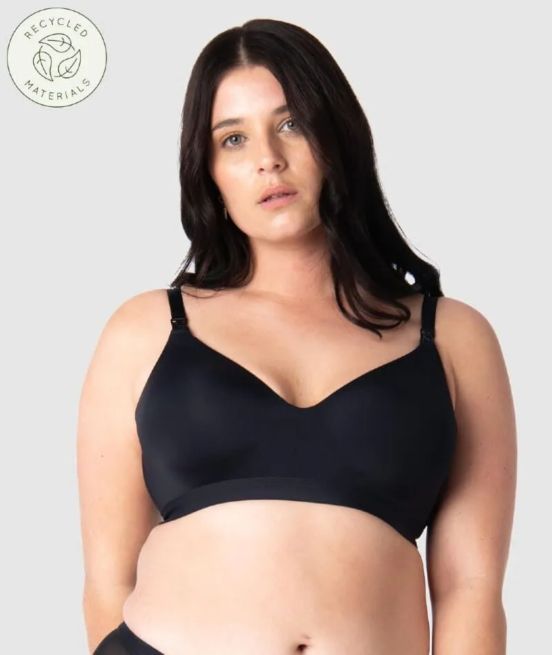 Hotmilk Infinite T-Shirt Wirefree Nursing Bra - Black