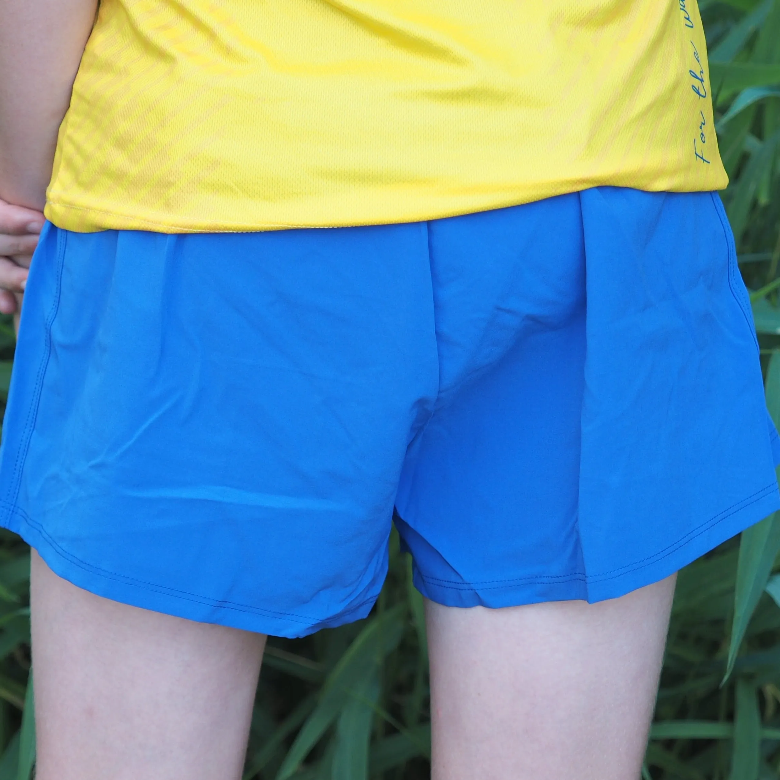 IMPI Boys Split Running Shorts - Cobalt Blue