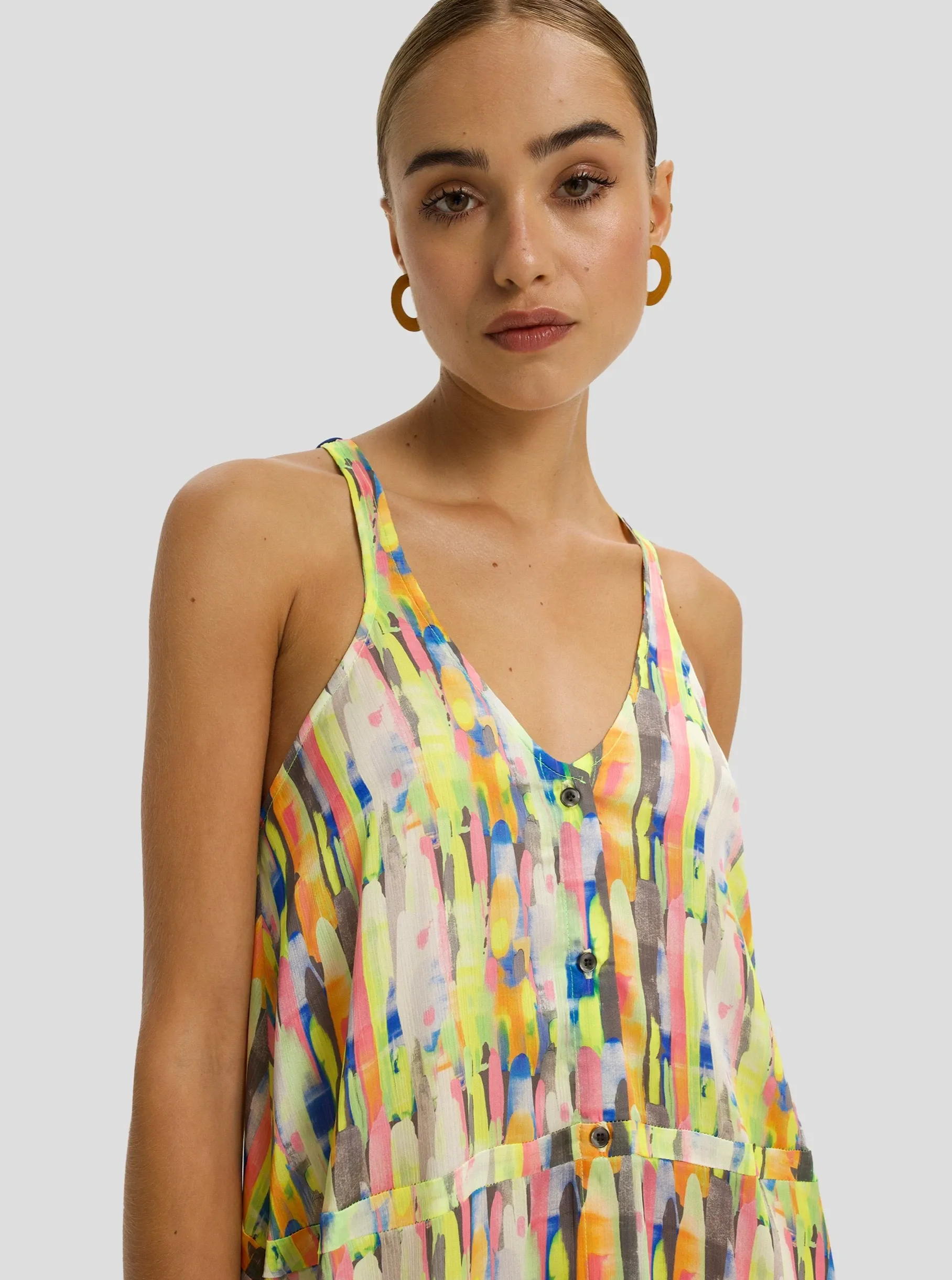 Java Long Dress in Poolside Print