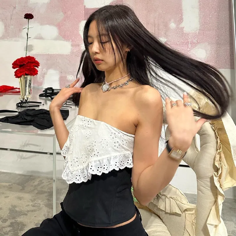 Jennie Strapless Crop Top