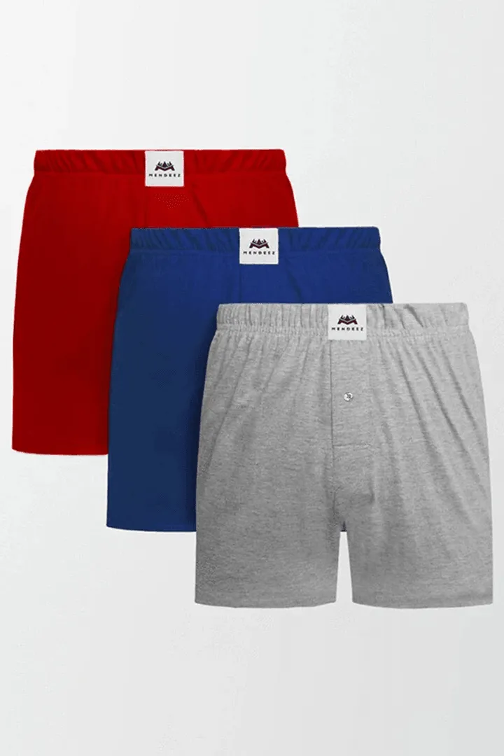 Jersey Boxer Shorts - Pack of 3 Colors