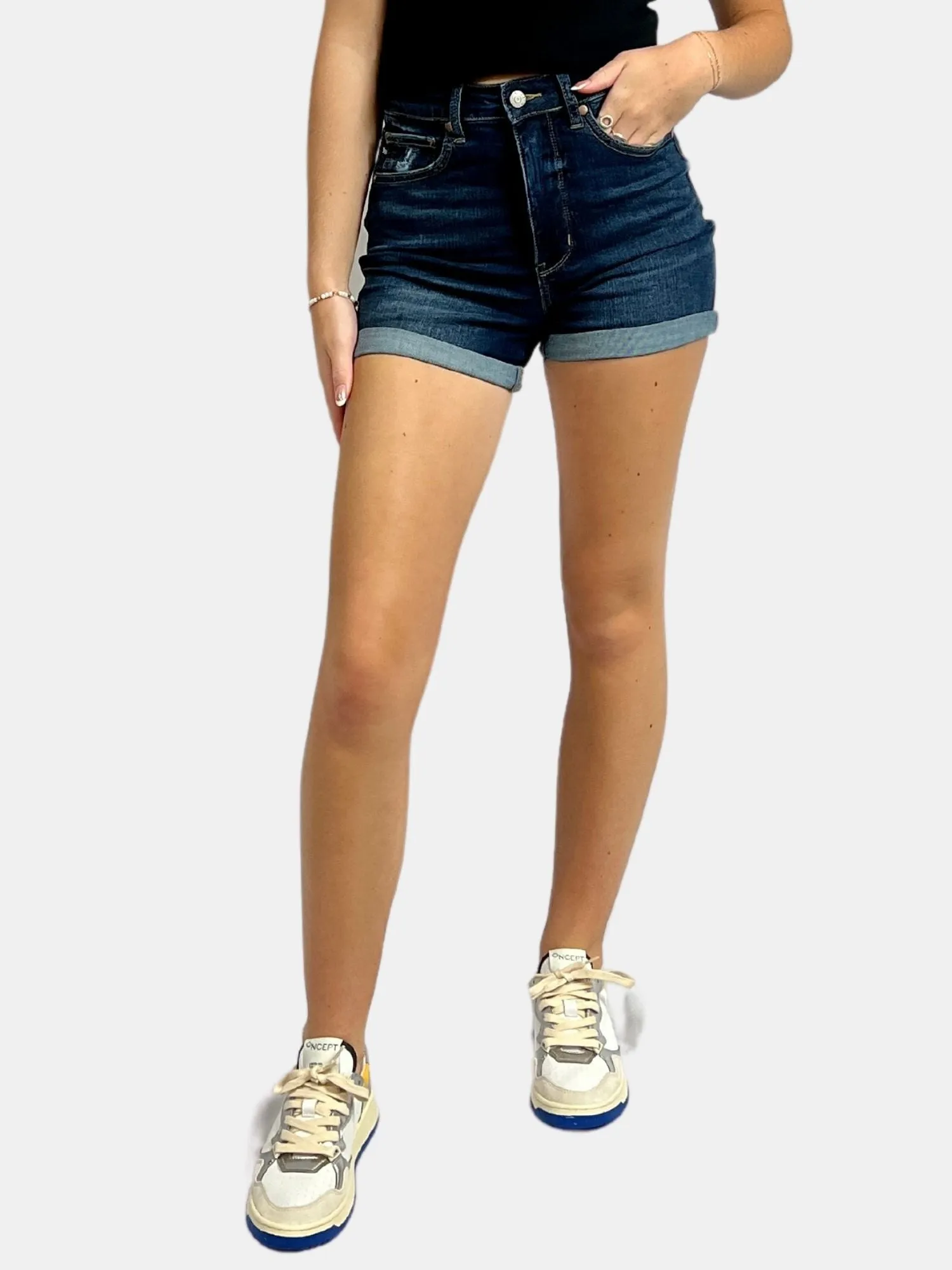 Judy Blue High-Waist Tummy Control Cool Denim Shorts