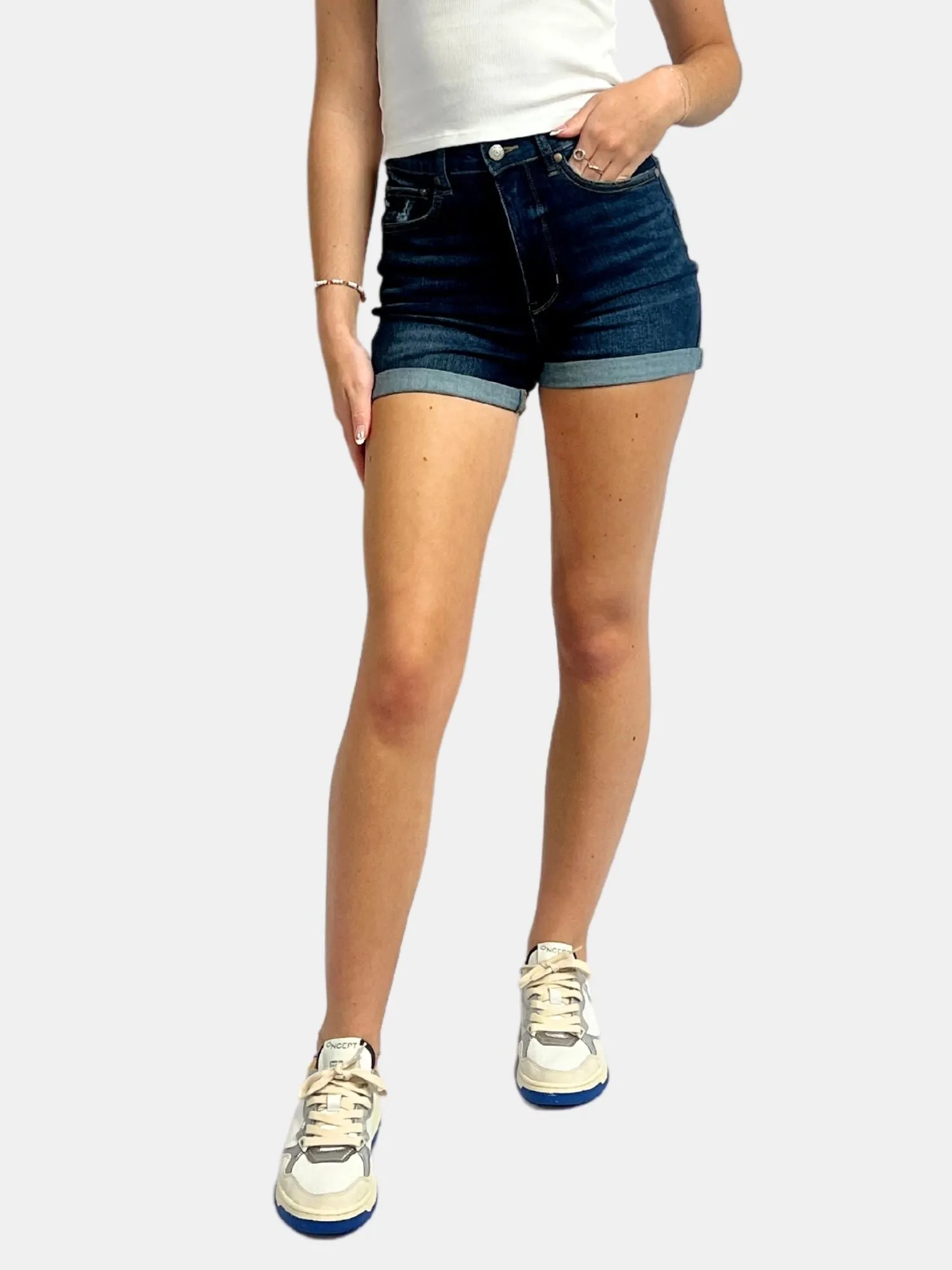 Judy Blue High-Waist Tummy Control Cool Denim Shorts