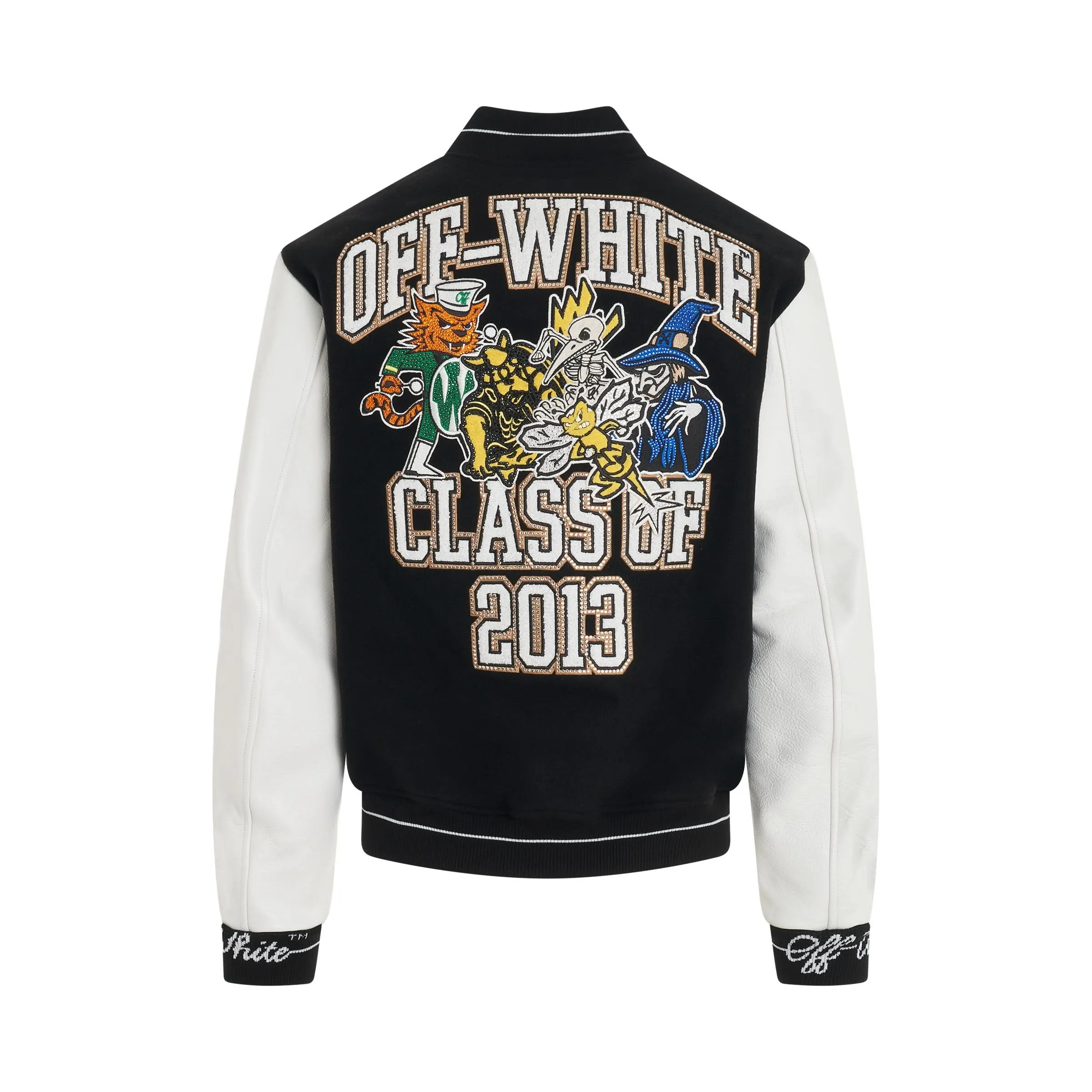 Logic Varsity Jacket in Black White