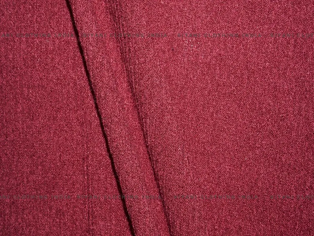 Maroon Woven Wool Fabric