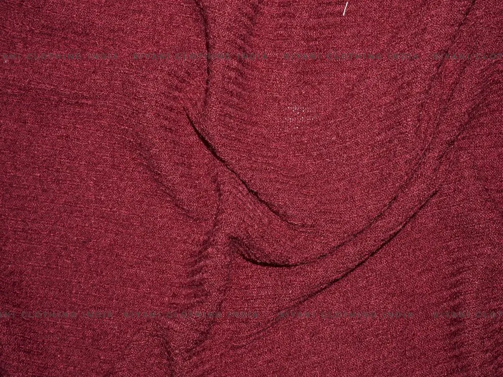 Maroon Woven Wool Fabric