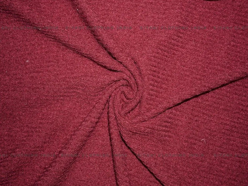 Maroon Woven Wool Fabric