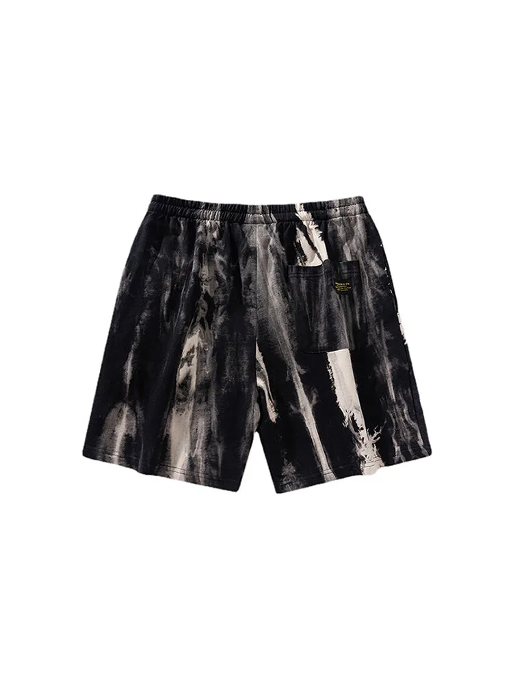 Men'S Vintage Tie-Dye Cropped Shorts