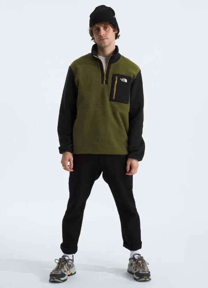 Men's Yumiori 1/4 Zip in Forest Olive/Black by The North Face