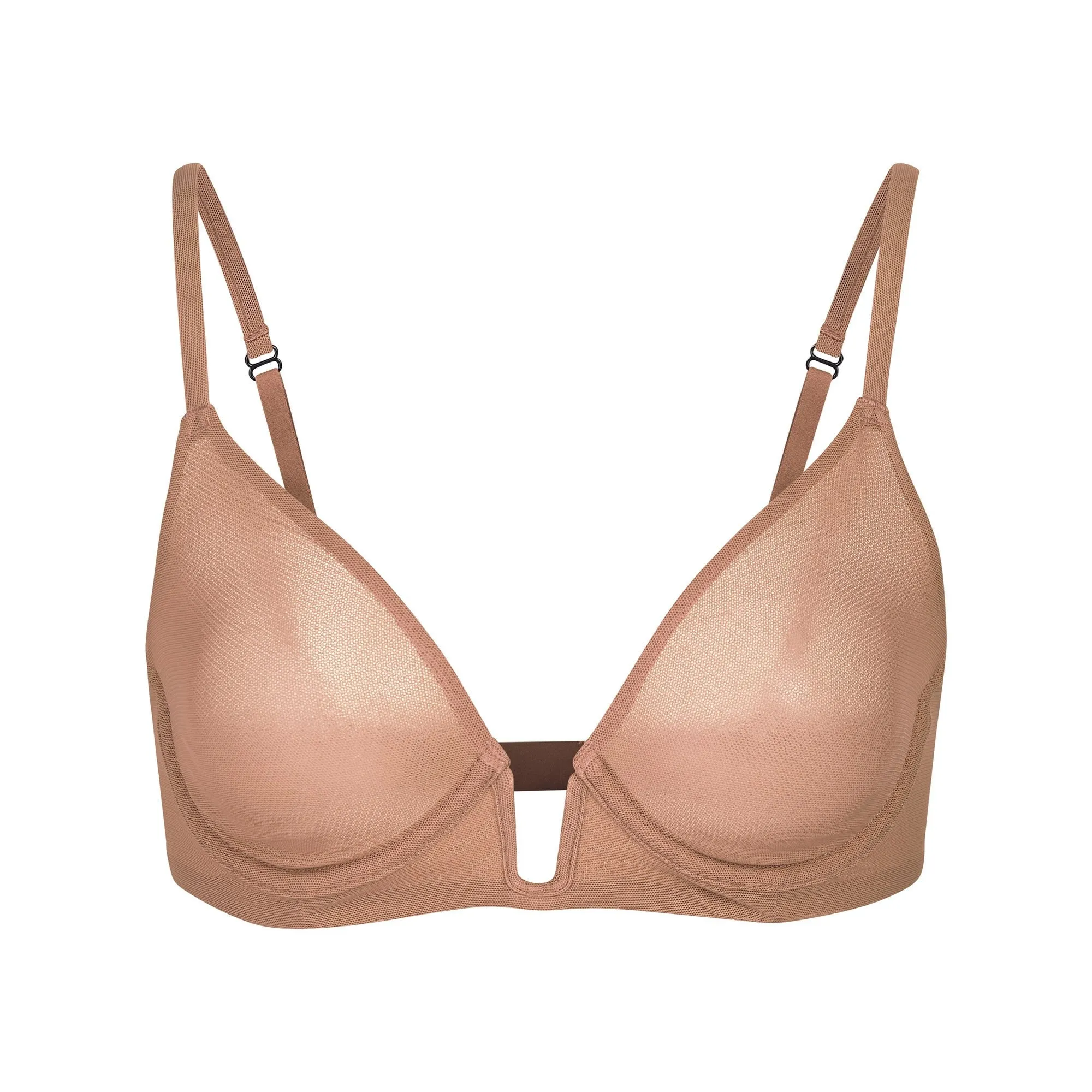 MESH ONE WIRE PLUNGE BRA | SIENNA