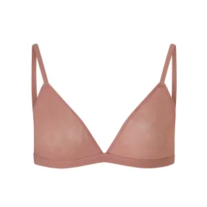 MESH TRIANGLE BRALETTE | ROSE CLAY