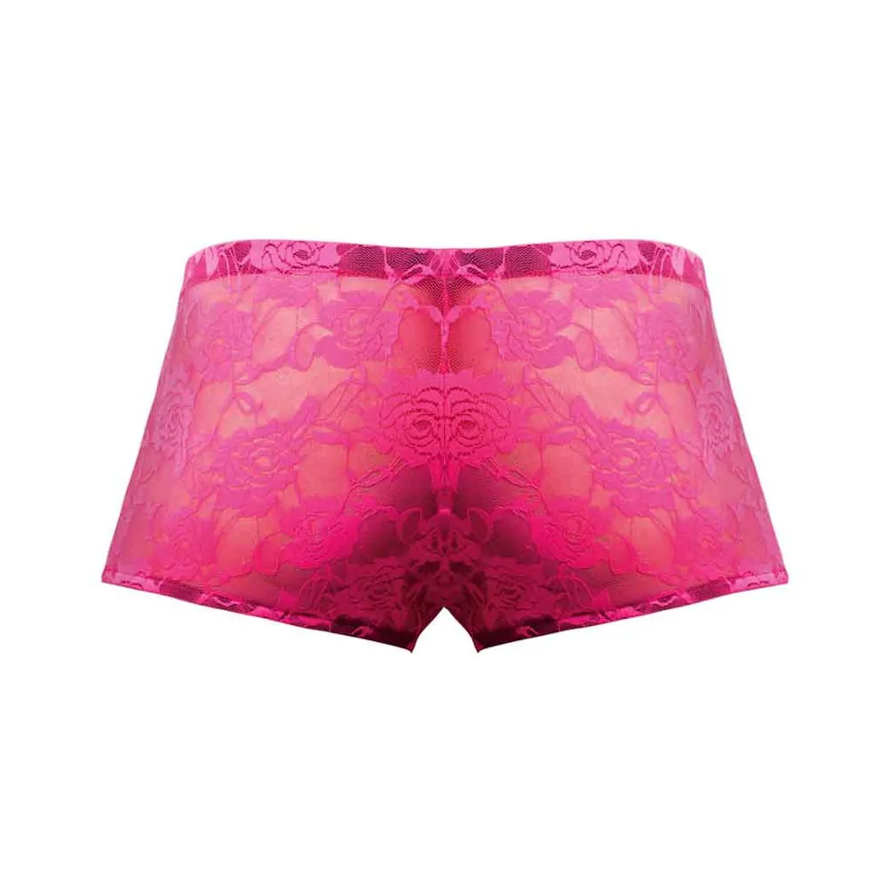 Mini Short Neon Lace Hot Pink Large