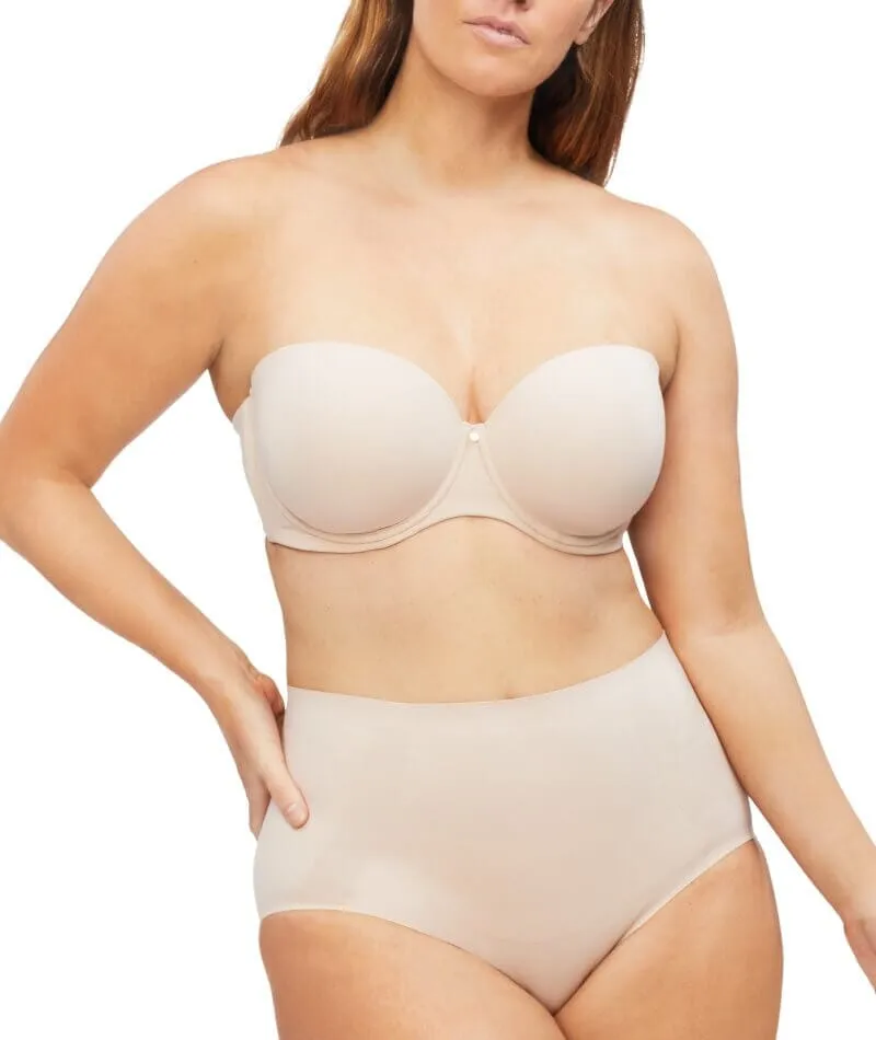 Nancy Ganz Body Define Strapless Full Cup Contour Bra - Warm Taupe