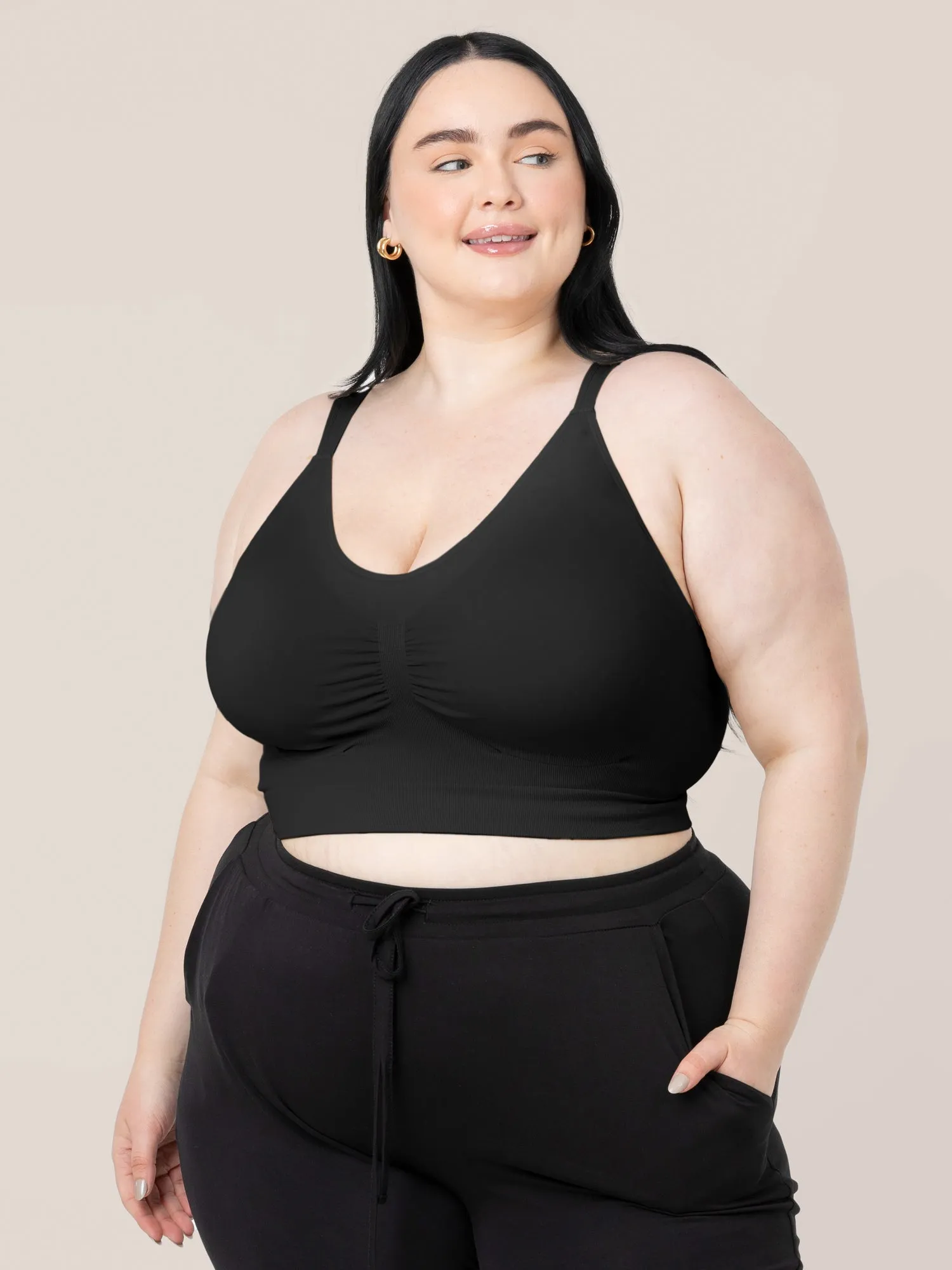 Nellie Sublime® Wireless Bra - Super Busty | Black