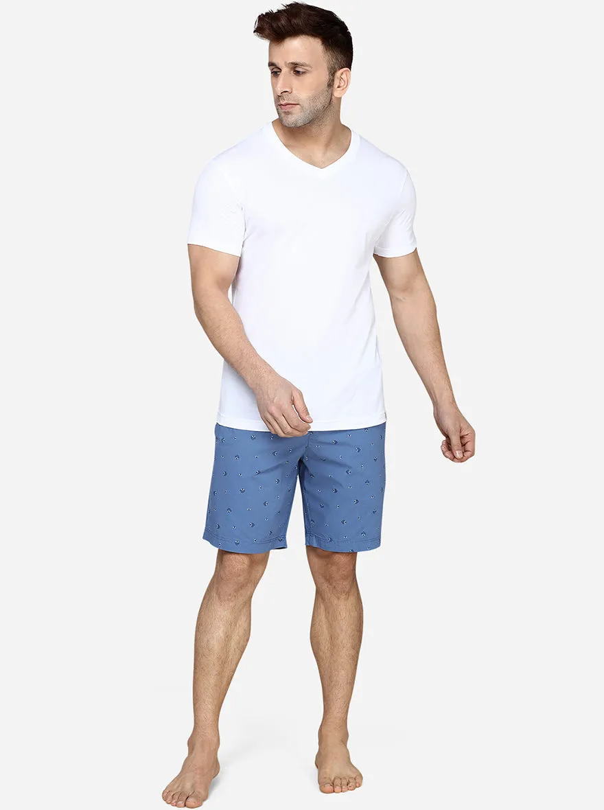 Ocean Blue Solid Regular Fit Boxer Shorts | JadeBlue