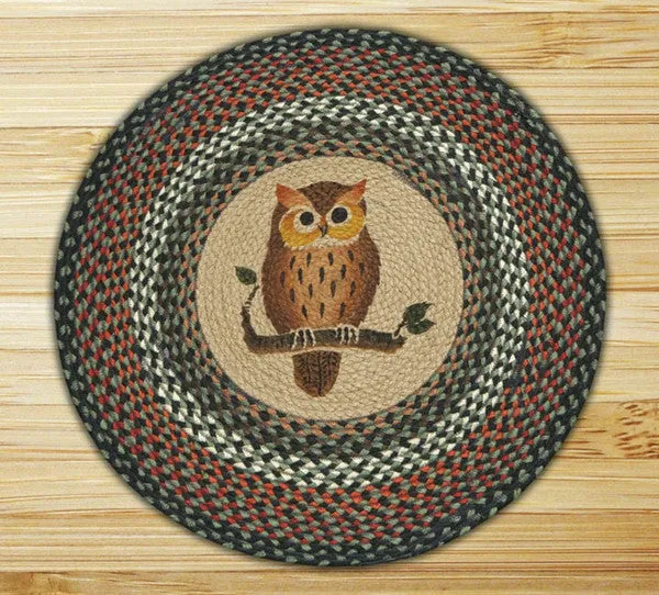 Owl Round Patch Rug